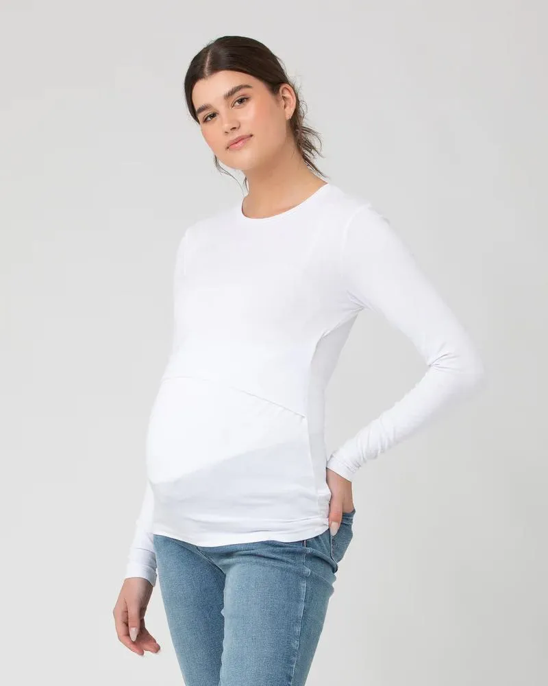 Organic Cotton Nursing Top - White