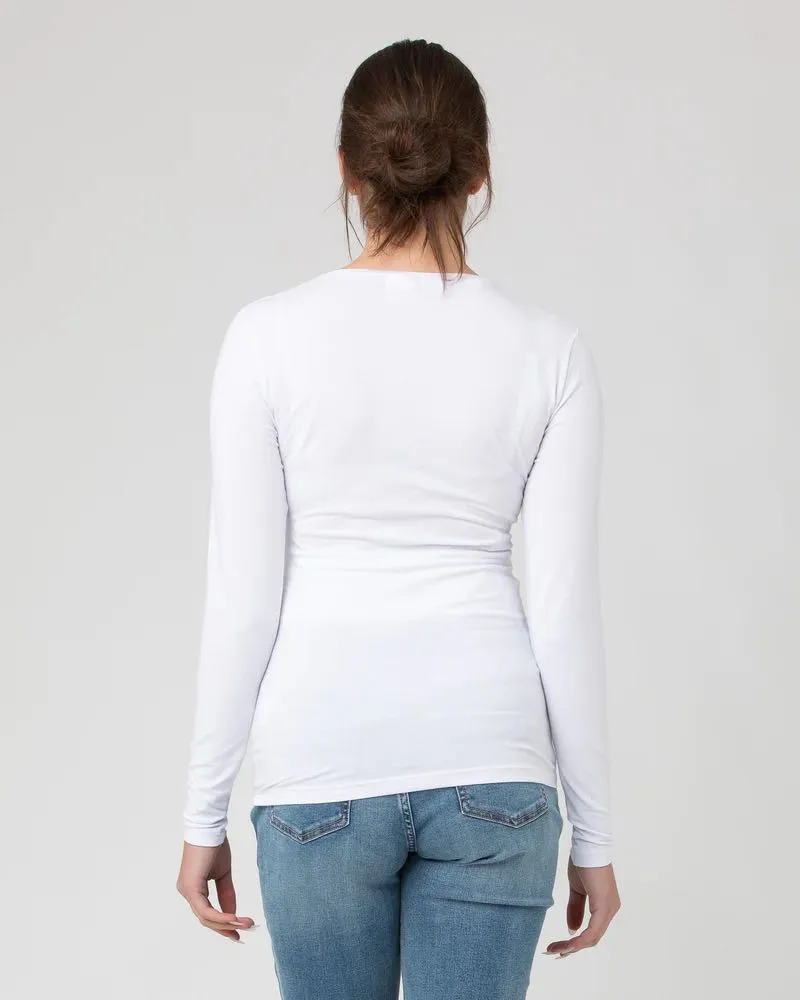 Organic Cotton Nursing Top - White