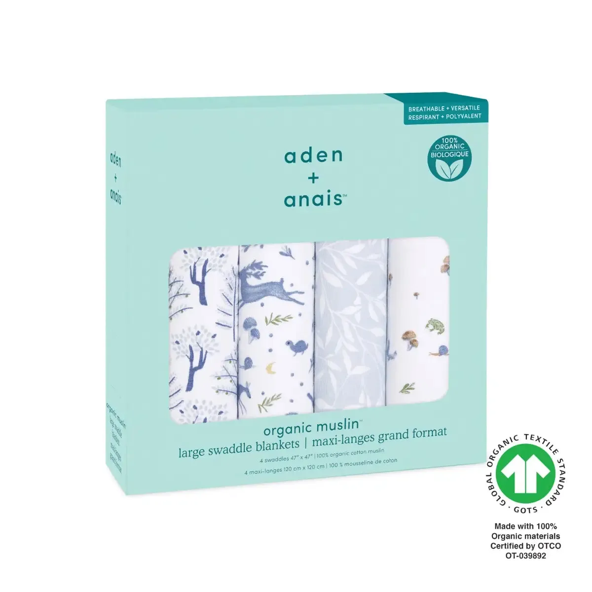 Organic Muslin Swaddle | Outdoors | 4 Pack | Aden   Anais