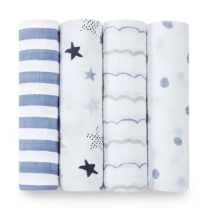 Organic Muslin Swaddle | Rock Star | 4 Pack | Aden   Anais