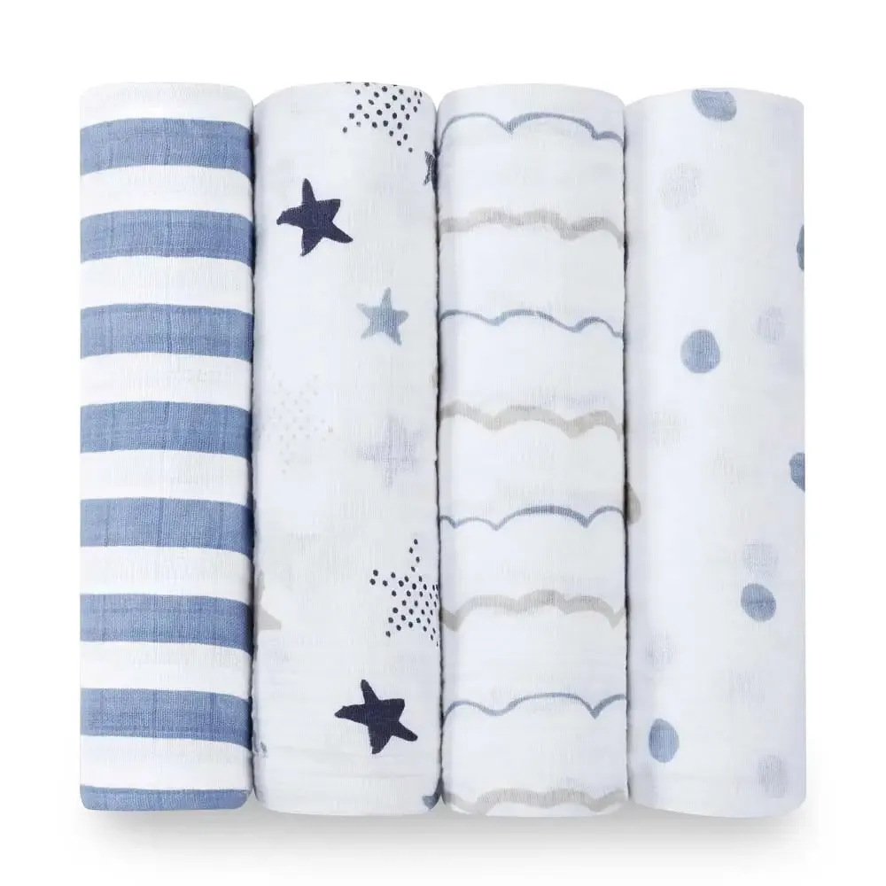 Organic Muslin Swaddle | Rock Star | 4 Pack | Aden   Anais