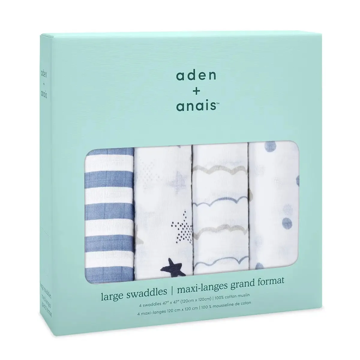 Organic Muslin Swaddle | Rock Star | 4 Pack | Aden   Anais