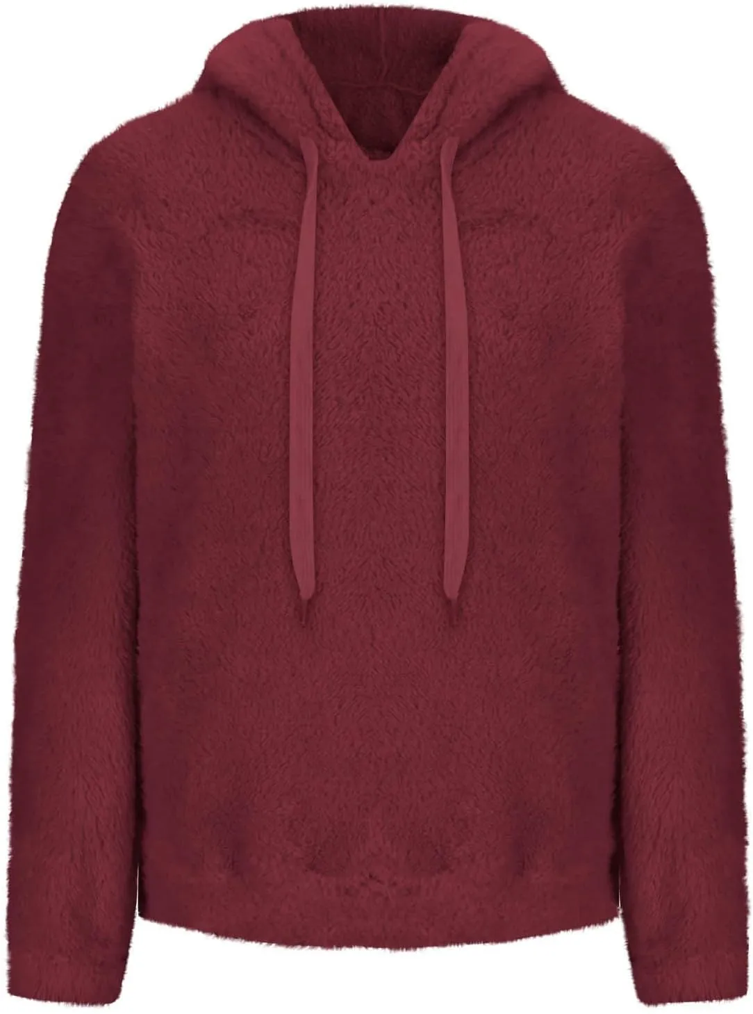 Oversized Fuzzy Fleece Hoodies For Women Warm Long Sleeve Sherpa Pullover Sweatshirts Winter Tops With Pockets