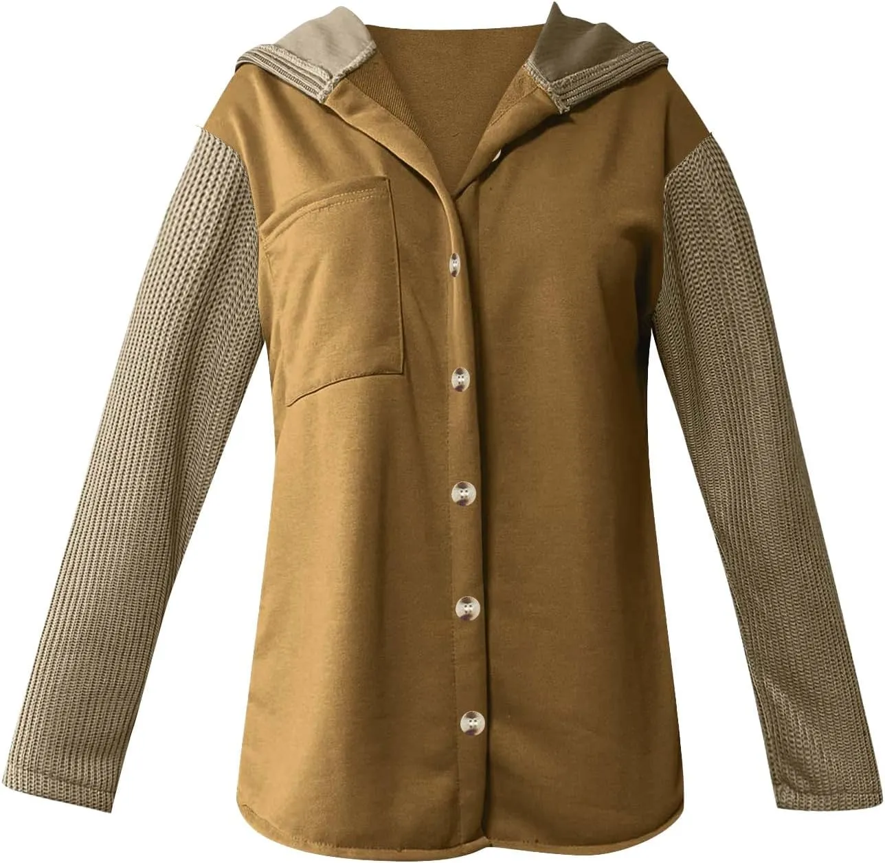 Oversized Sweatshirt Jackets for Women Trendy 2025 Spring Outfits Casual Long Sleeve Button Hooded Shacket Hoodies