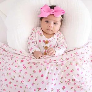 Penny's Posies Waffle Bamboo Oversized Swaddle Blanket