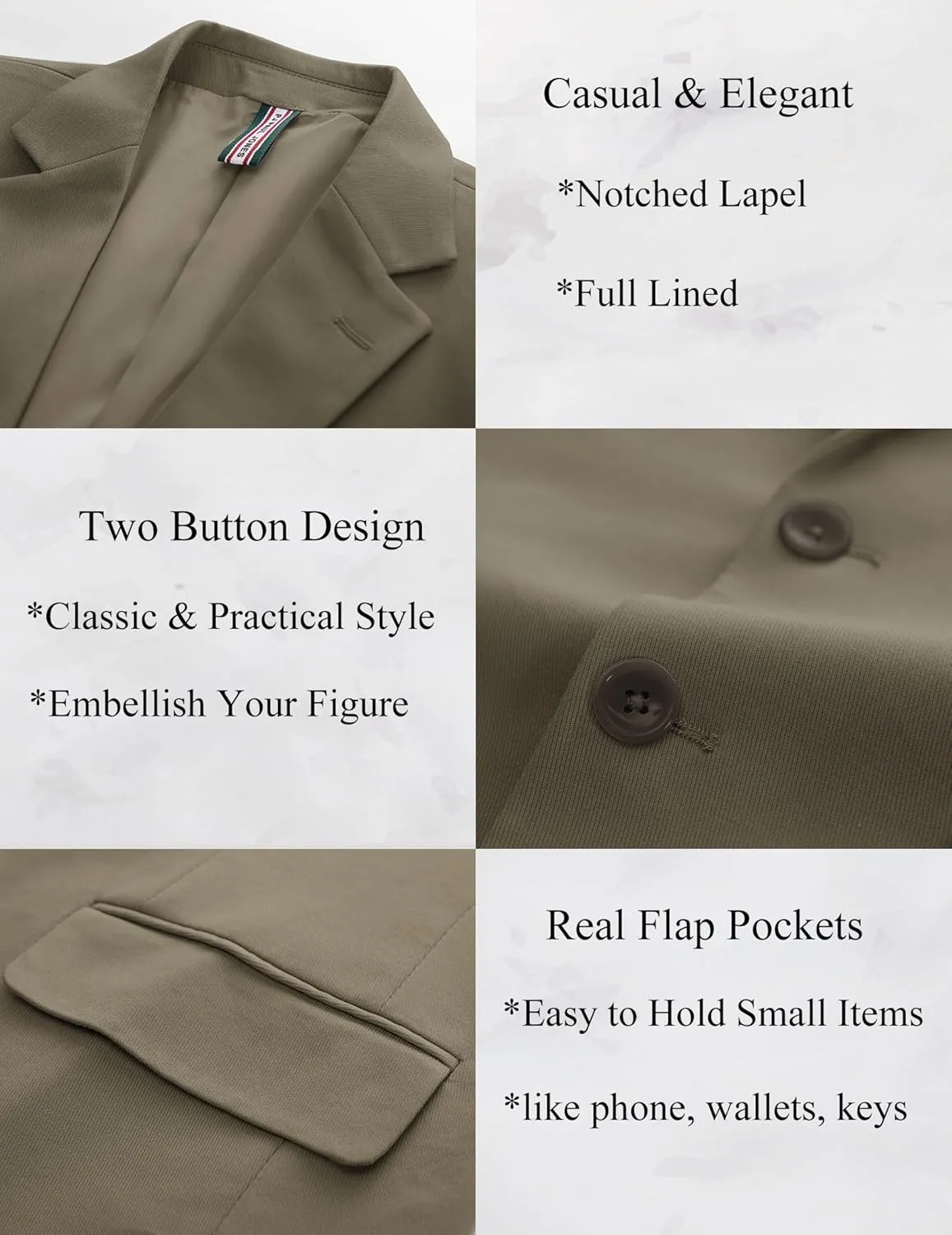 PJ PAUL JONES Men's Casual Blazer Suit Jackets Two Button Stretch Lightweight Sport Coats