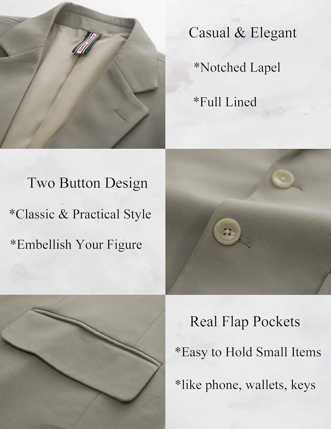 PJ PAUL JONES Men's Casual Blazer Suit Jackets Two Button Stretch Lightweight Sport Coats