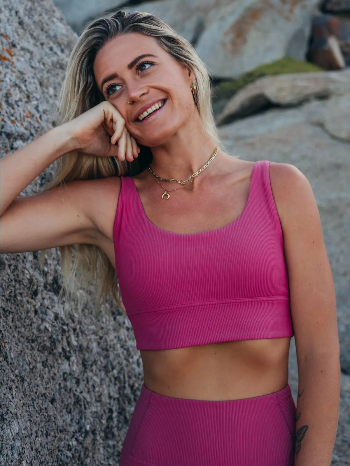 Ribbed Bra Top - PINK