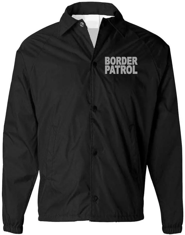 Service and First Responders Border Patrol Coaches Jacket Event Staff Mens and Womens Cosplay Windbreaker