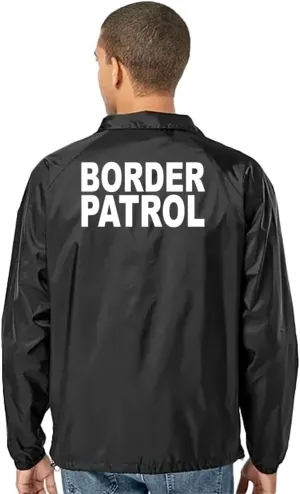 Service and First Responders Border Patrol Coaches Jacket Event Staff Mens and Womens Cosplay Windbreaker