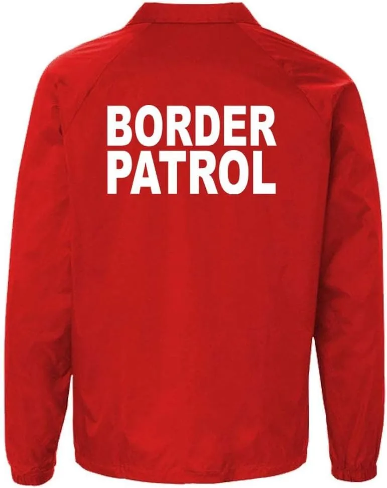 Service and First Responders Border Patrol Coaches Jacket Event Staff Mens and Womens Cosplay Windbreaker