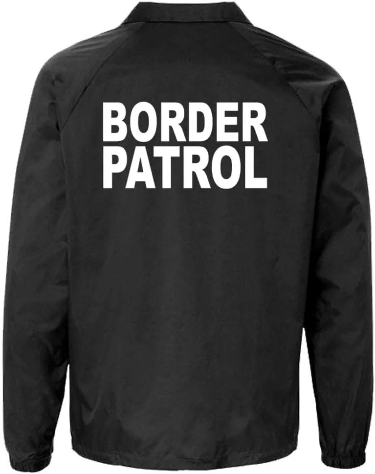 Service and First Responders Border Patrol Coaches Jacket Event Staff Mens and Womens Cosplay Windbreaker