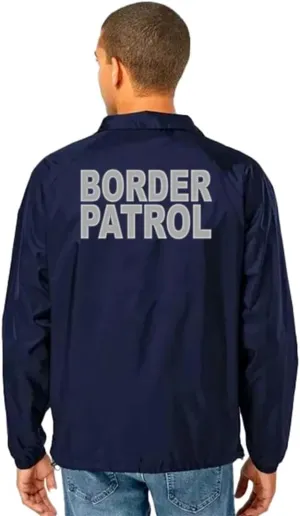 Service and First Responders Border Patrol Coaches Jacket Event Staff Mens and Womens Cosplay Windbreaker