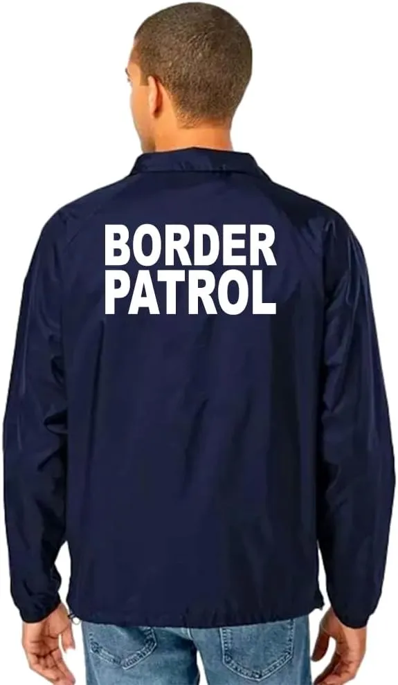 Service and First Responders Border Patrol Coaches Jacket Event Staff Mens and Womens Cosplay Windbreaker