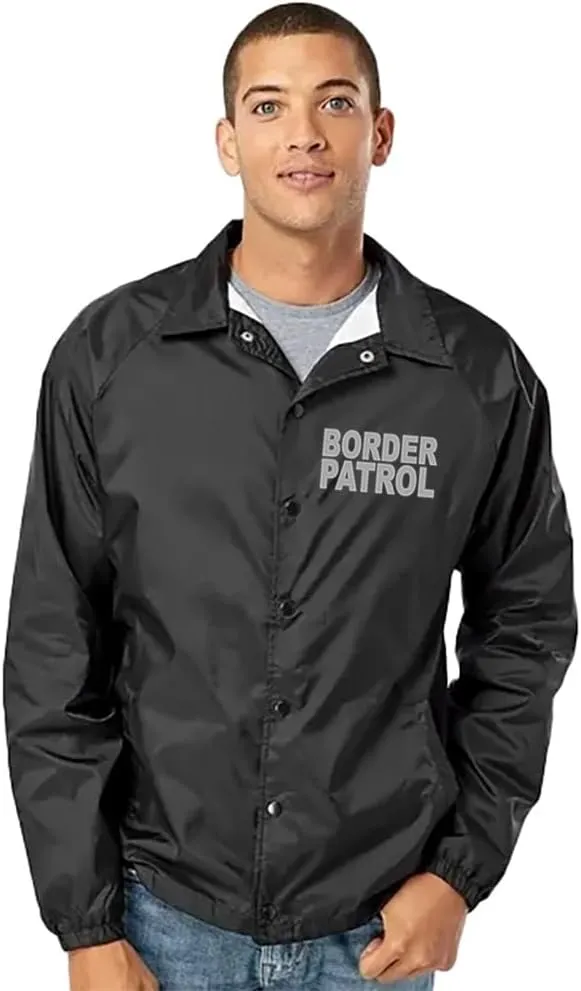 Service and First Responders Border Patrol Coaches Jacket Event Staff Mens and Womens Cosplay Windbreaker
