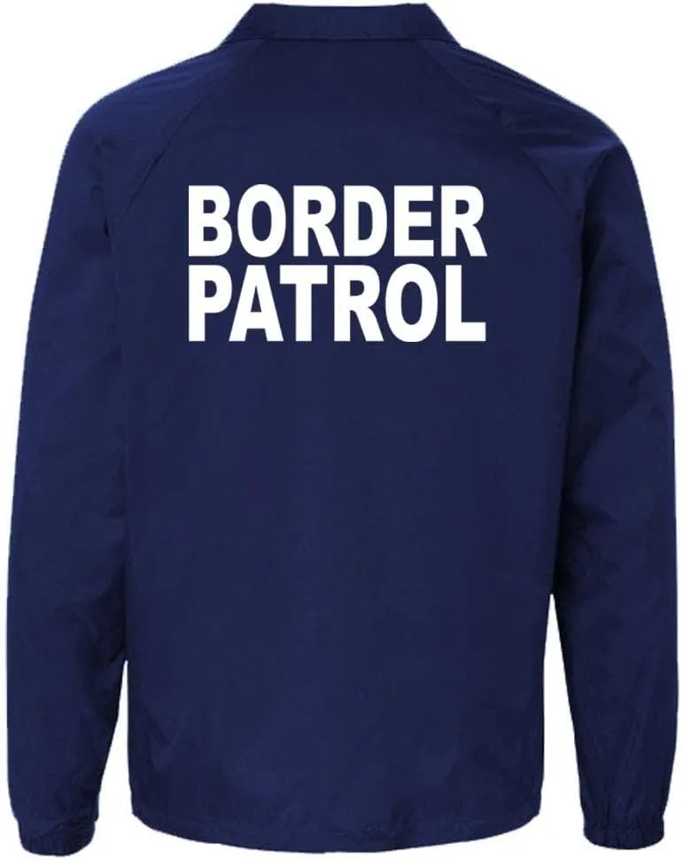 Service and First Responders Border Patrol Coaches Jacket Event Staff Mens and Womens Cosplay Windbreaker