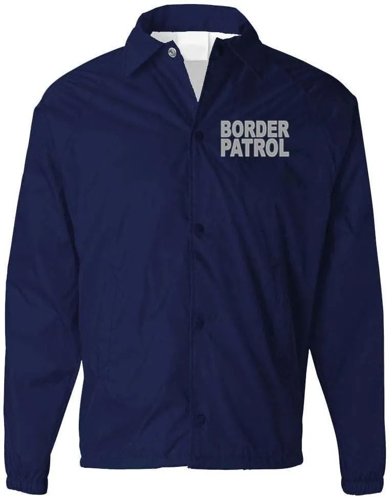 Service and First Responders Border Patrol Coaches Jacket Event Staff Mens and Womens Cosplay Windbreaker