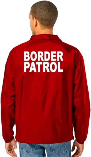 Service and First Responders Border Patrol Coaches Jacket Event Staff Mens and Womens Cosplay Windbreaker