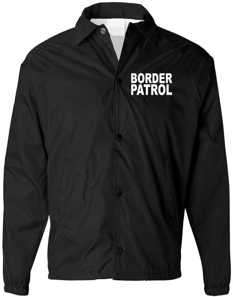 Service and First Responders Border Patrol Coaches Jacket Event Staff Mens and Womens Cosplay Windbreaker