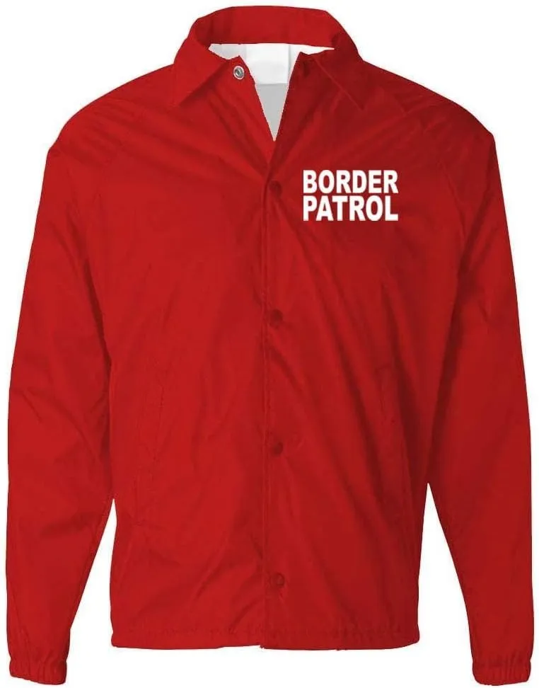 Service and First Responders Border Patrol Coaches Jacket Event Staff Mens and Womens Cosplay Windbreaker