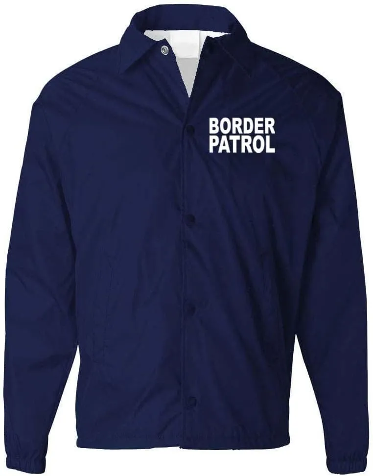 Service and First Responders Border Patrol Coaches Jacket Event Staff Mens and Womens Cosplay Windbreaker