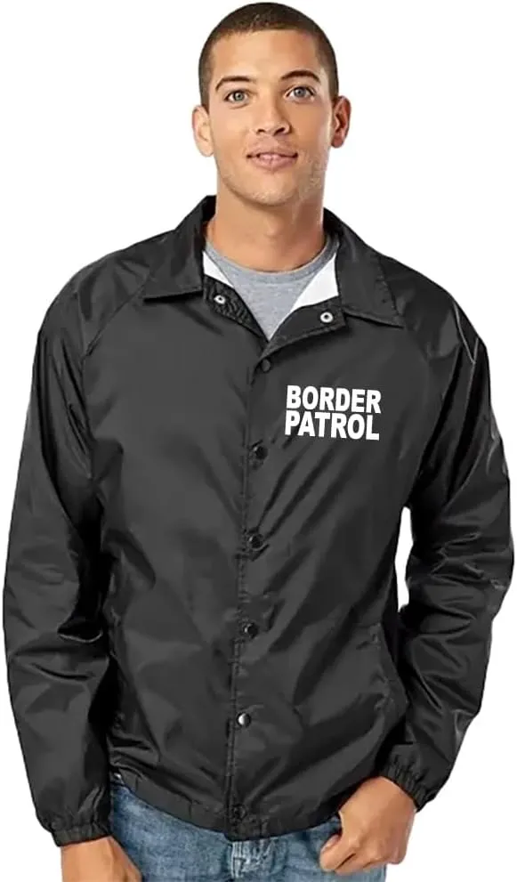 Service and First Responders Border Patrol Coaches Jacket Event Staff Mens and Womens Cosplay Windbreaker