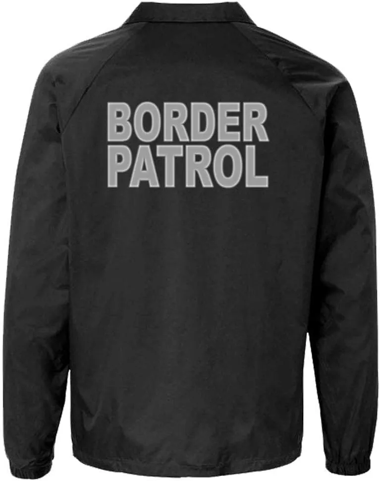 Service and First Responders Border Patrol Coaches Jacket Event Staff Mens and Womens Cosplay Windbreaker