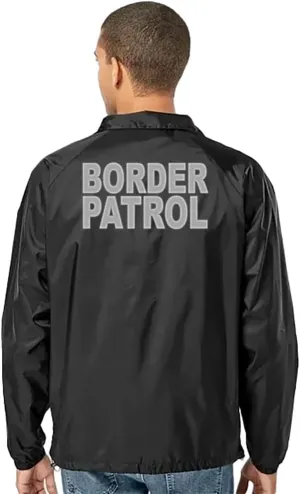 Service and First Responders Border Patrol Coaches Jacket Event Staff Mens and Womens Cosplay Windbreaker