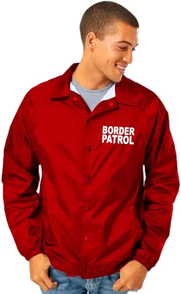Service and First Responders Border Patrol Coaches Jacket Event Staff Mens and Womens Cosplay Windbreaker