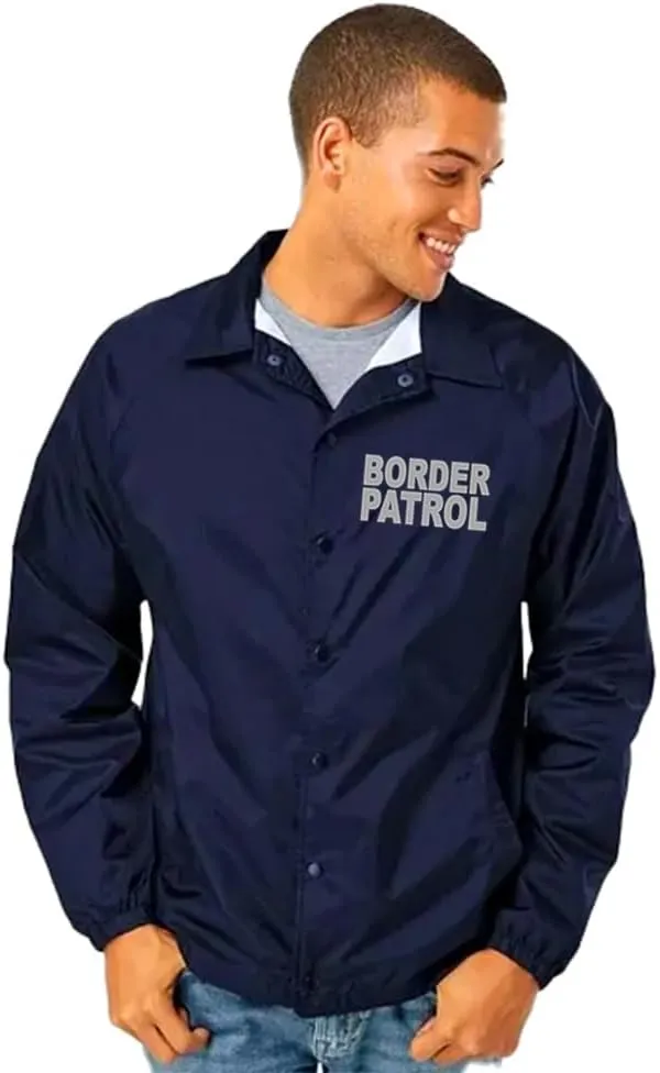 Service and First Responders Border Patrol Coaches Jacket Event Staff Mens and Womens Cosplay Windbreaker