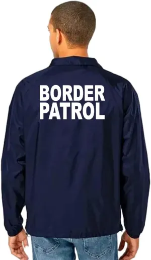 Service and First Responders Border Patrol Coaches Jacket Event Staff Mens and Womens Cosplay Windbreaker