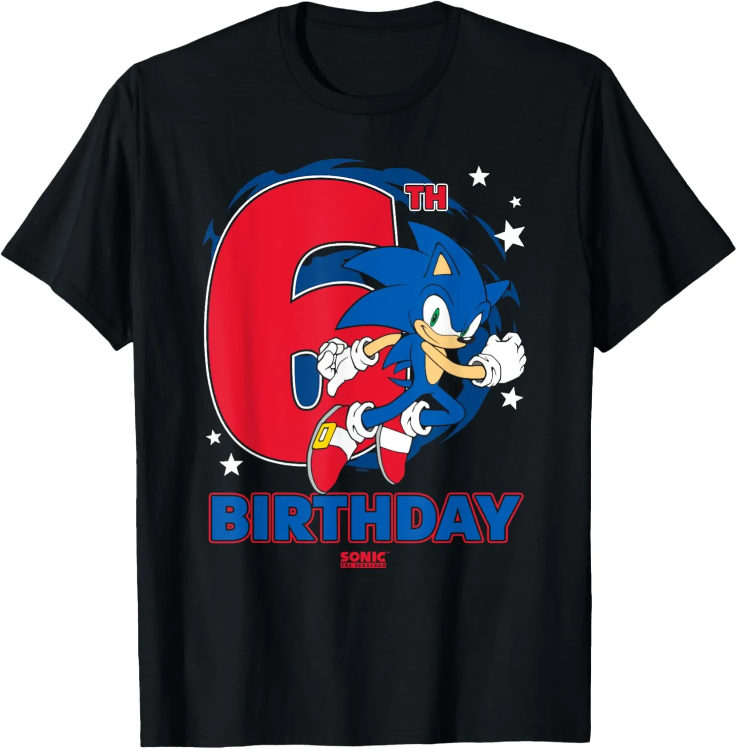 Sonic The Hedgehog Epic Sonic 6th Birthday Big Chest Logo T-Shirt
