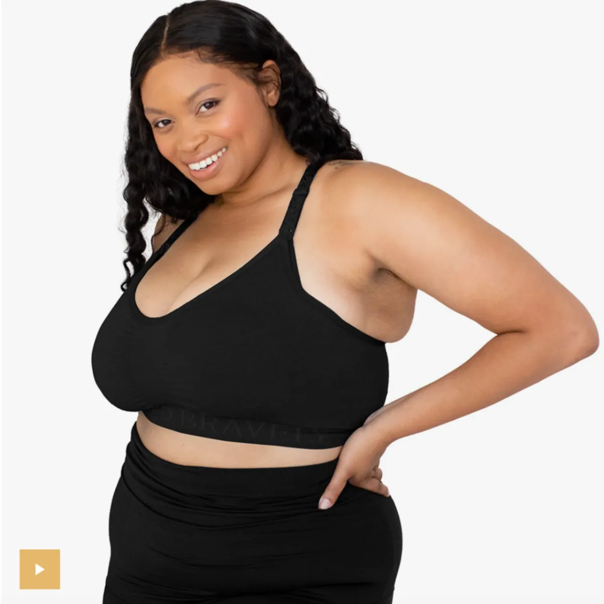 Sublime Support Nursing & Maternity Sports Bra - Black by Kindred Bravely