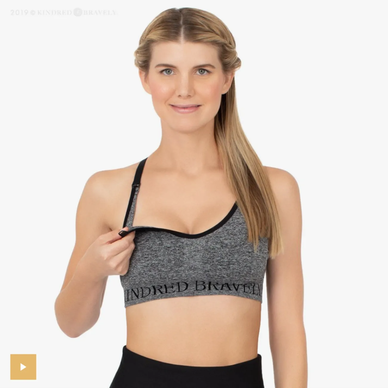 Sublime Support Nursing & Maternity Sports Bra - Grey by Kindred Bravely