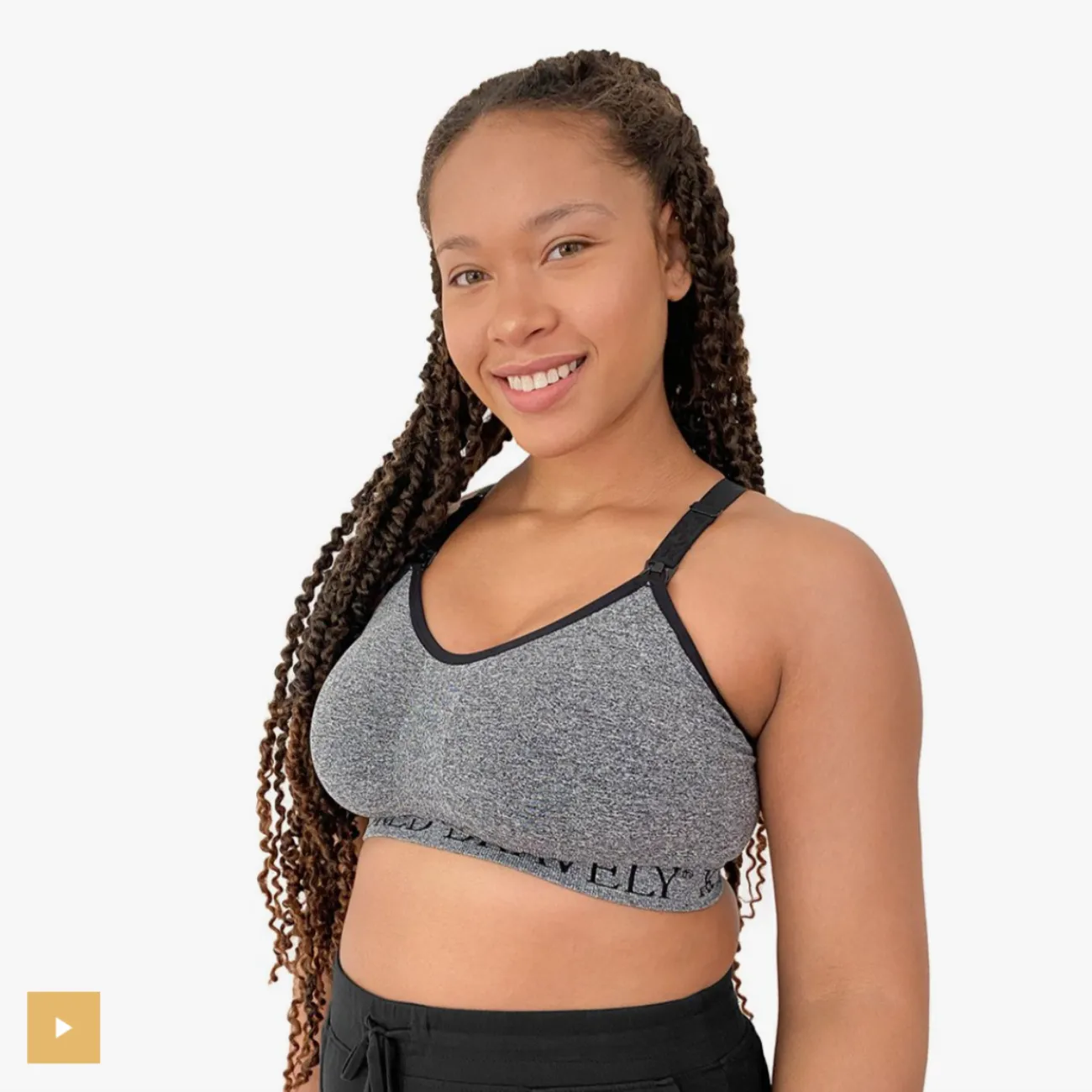 Sublime Support Nursing & Maternity Sports Bra - Grey by Kindred Bravely