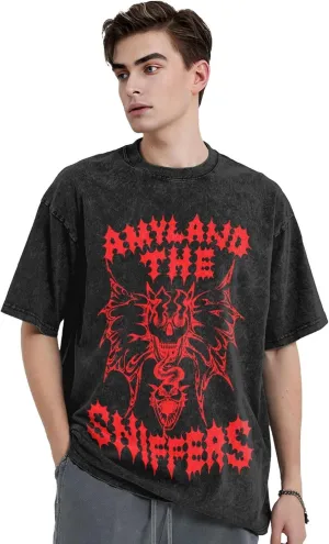 T Shirts for Men Oversized Loose Fit Tshirt Heavy Cotton Washed Vintage Tee Unisex