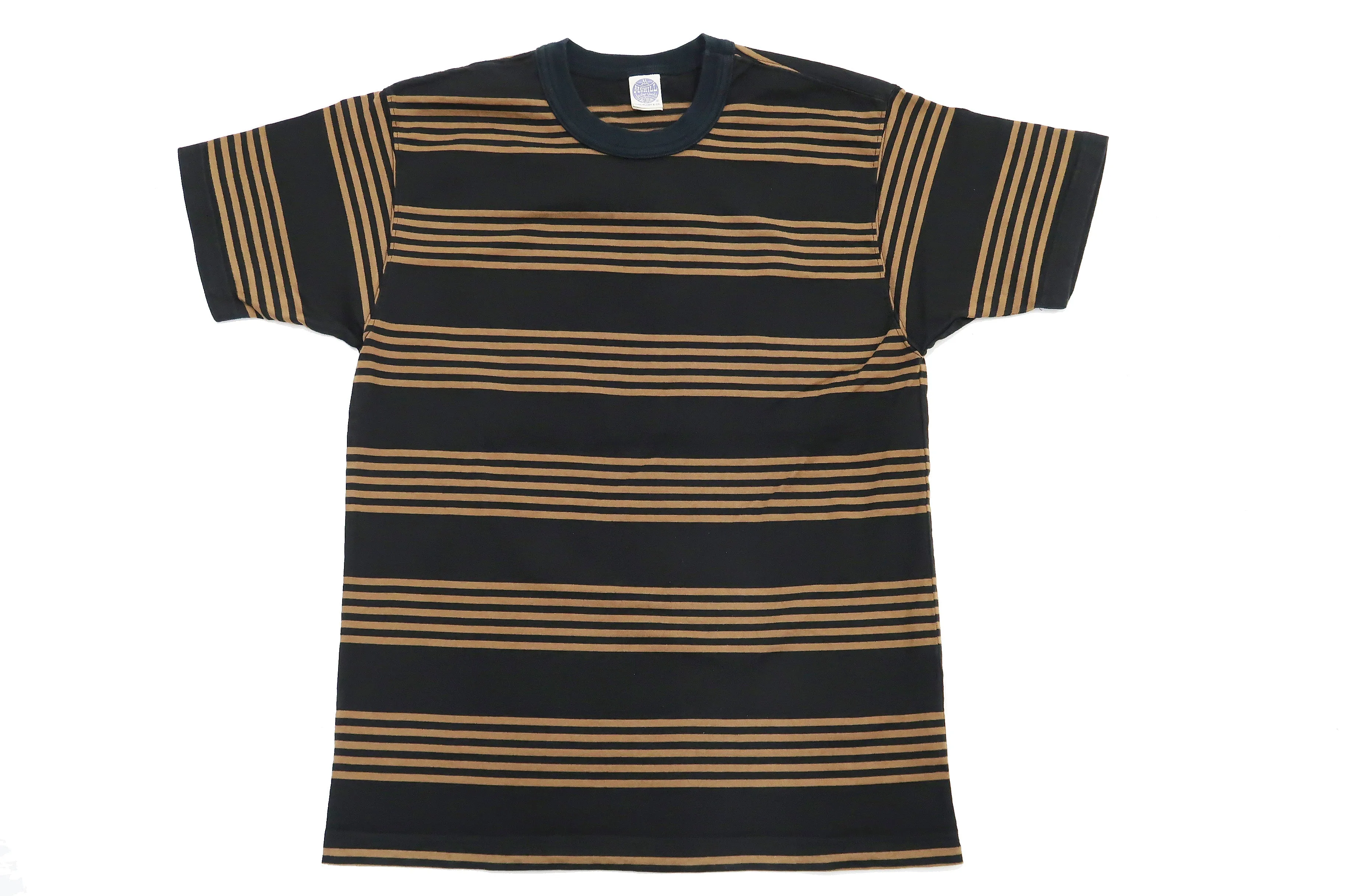 TOYS McCOY Striped T-Shirt Men's Steve McQueen Short Sleeve Stripe Tee TMC2342 051 Coyote-Brown/Black