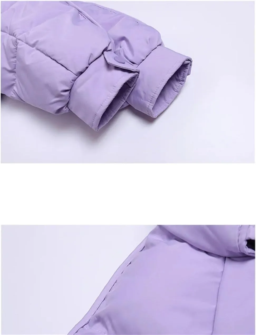 Women Short Loose Solid Cotton-Padded Jacket Classic Hooded Stand Collar Parka Coat