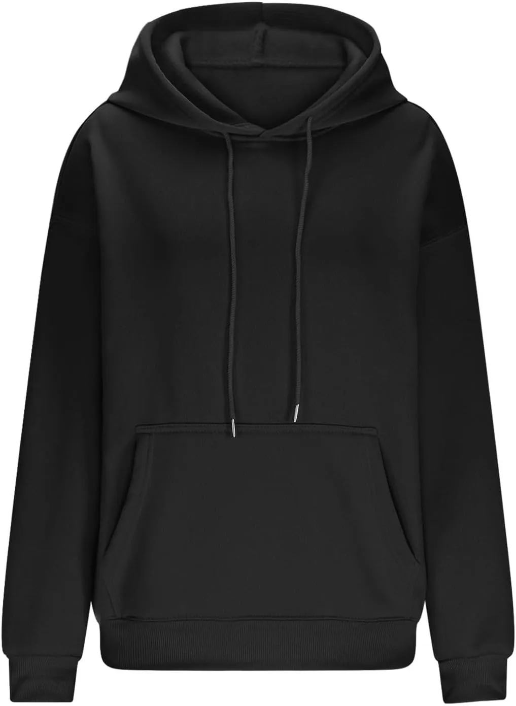 Women's Hoodies Oversized Casual Plus Size Sweatshirts with Drawstring Crew Neck Long Sleeve Cute Fleece Tops