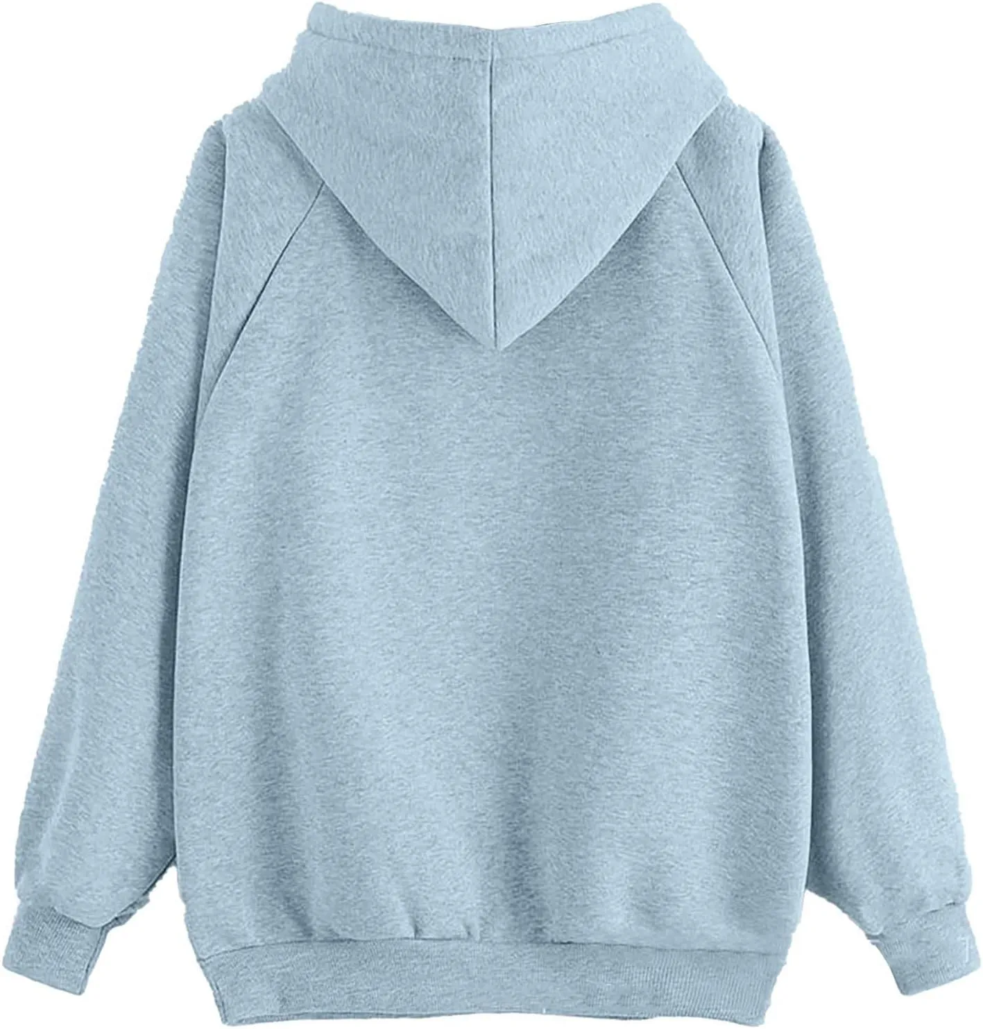 Women's Long Sleeve Fashion Hoodies Casual Oversized Loose Drawstring Pullover Crew Neck Long Sleeve Top with Pockets