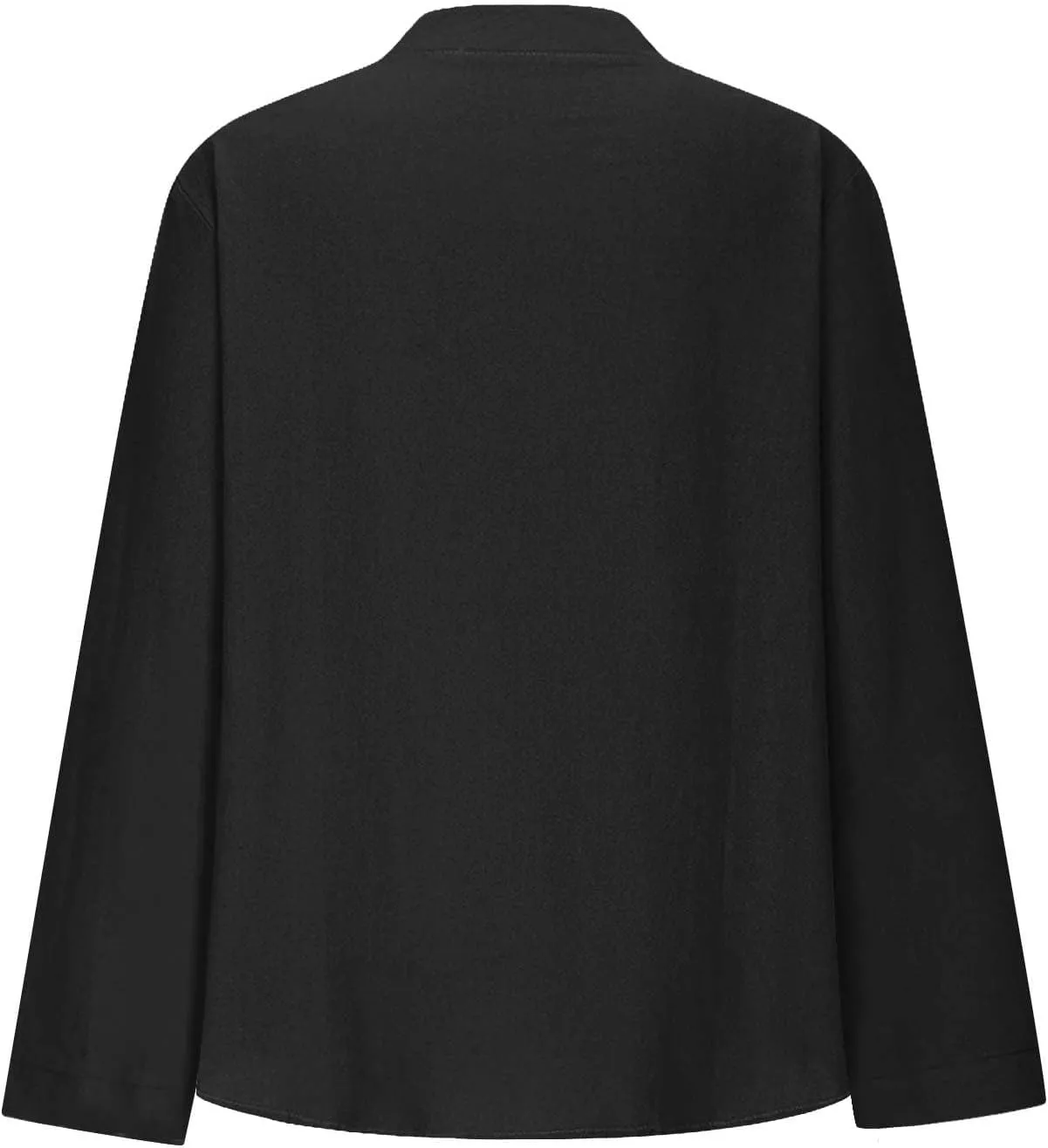 Women's Long Sleeve T Shirts Button Down V Neck Tunic Classic Loose Fit Blouses 2024 Fall Trendy Casual Daily Tops