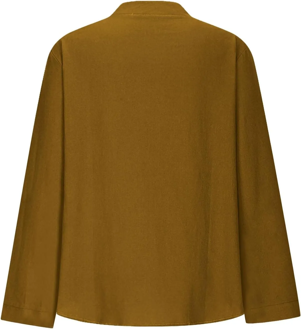 Women's Long Sleeve T Shirts Button Down V Neck Tunic Classic Loose Fit Blouses 2024 Fall Trendy Casual Daily Tops