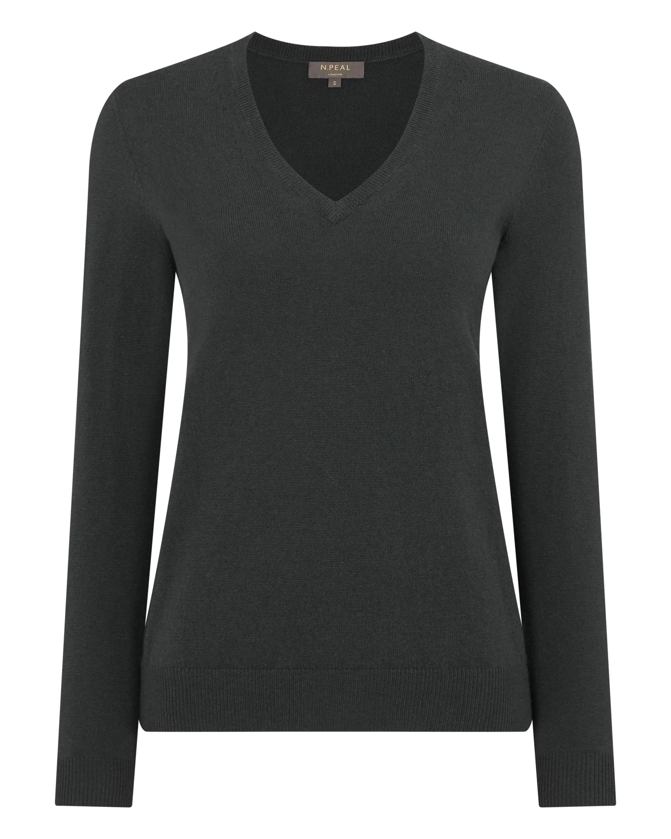Women's Phoebe V Neck Cashmere Sweater Anthracite Grey