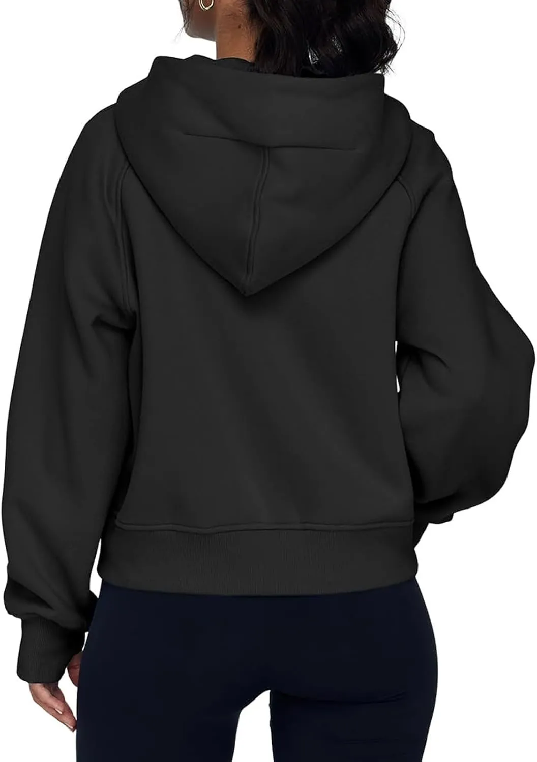 Womens Zip Up Hoodies Fleece Jackets Oversized Sweatshirts Full Zipper Long Sleeve Coats Thumb Hole Pullover Pockets